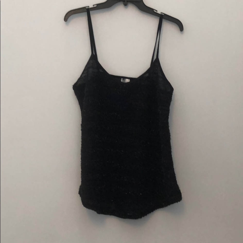BKE Black Striped Metallic Tank - L